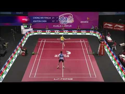 Malaysian Badminton Trick Shot Pwns Singaporean Player