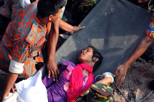 Bangladeshi Woman Rescued After 17 Days in the Rubble. 