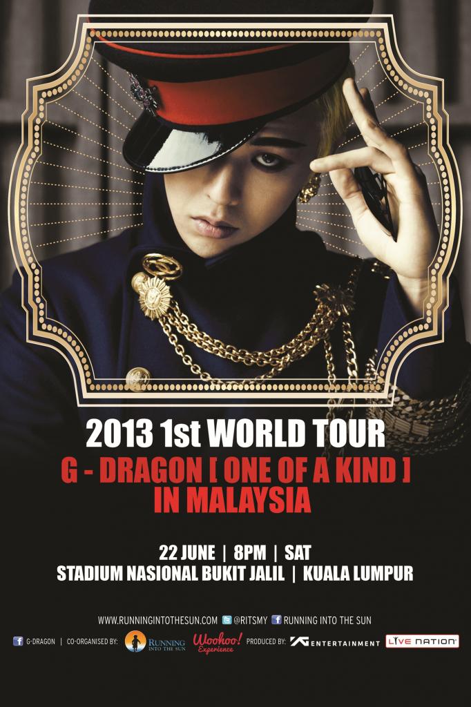 [FOLLOW NOW] G-Dragon 2013 World Tour: One Of A Kind In Malaysia