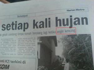 'Air Suami', 'Angin Kencing' and More