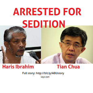 [BREAKING] Haris Ibrahim And Tian Chua Arrested For Sedition